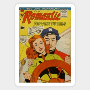 Vintage "Romantic Adventures" Cover Sticker